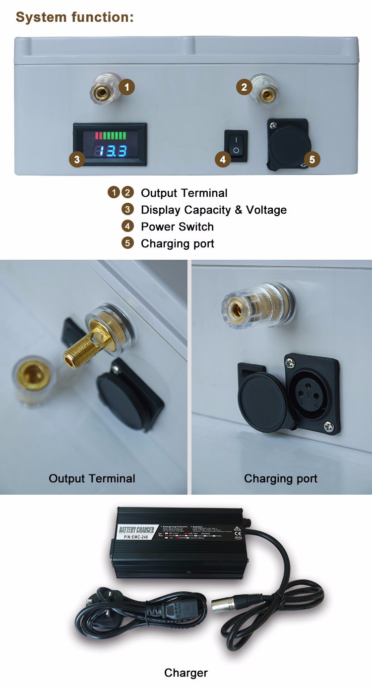 12V 40Ah Cycle Life >2000times Solar Storage Rechargeable LiFePO4 Lithium Li ion 18650 Battery Pack 11