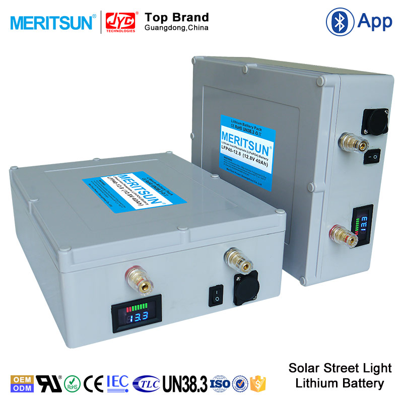 12V 40Ah Cycle Life >2000times Solar Storage Rechargeable LiFePO4 Lithium Li ion 18650 Battery Pack 7