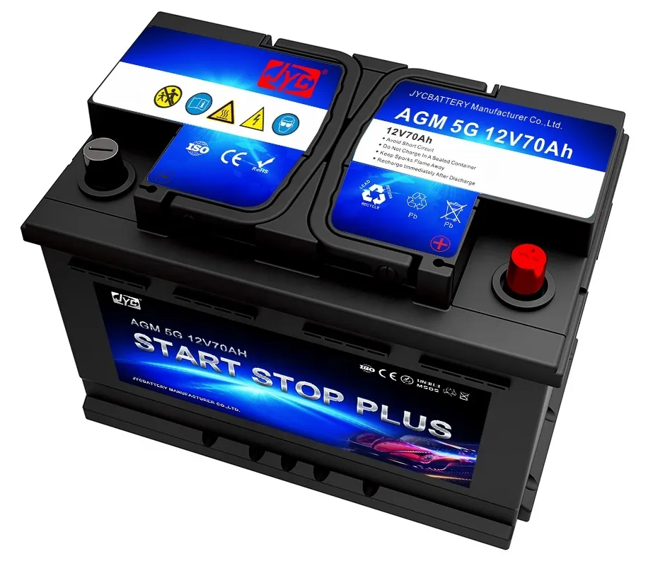 Free maintenance lead acid 12V 70Ah agm auto batteries Car Engine Starting Batteries for Car Starting 1