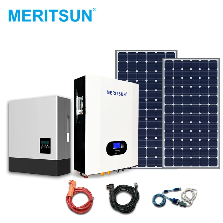High Quality 5Kw 7Kw 10Kw Power Storage LiFePO4 Battery Hybrid Inverter Solar Energy Systems For Home 1
