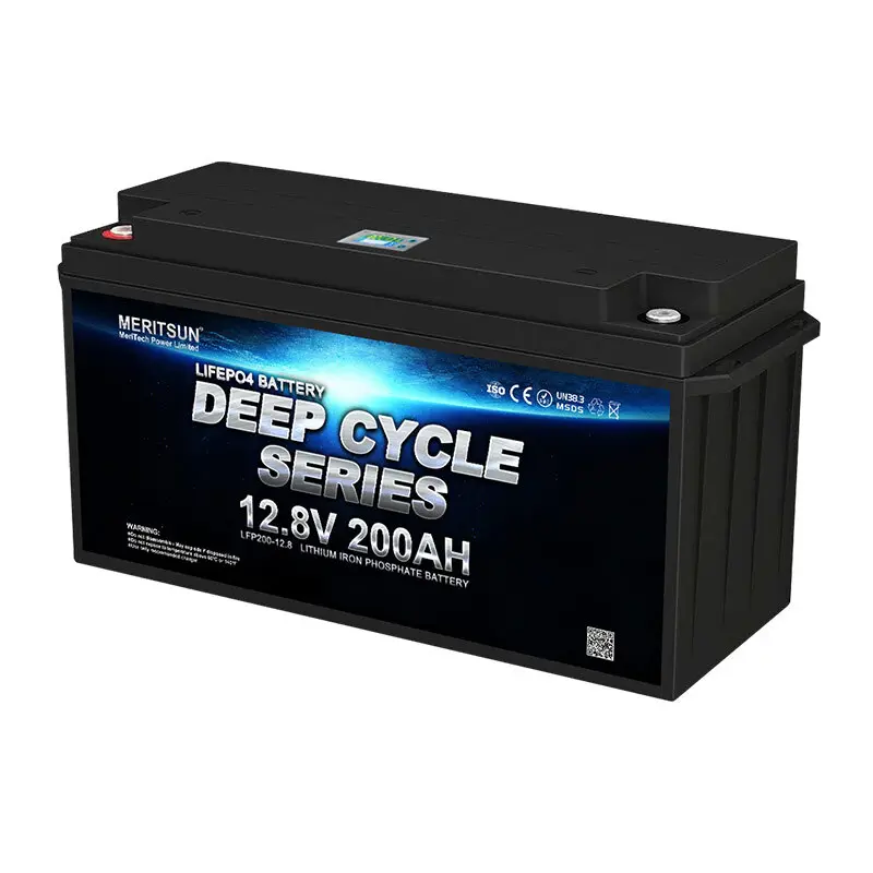 High quality 12v 200ah lifepo4 battery high power 12v 4000 cycles 12v lifepo4 battery pack with BMS 1