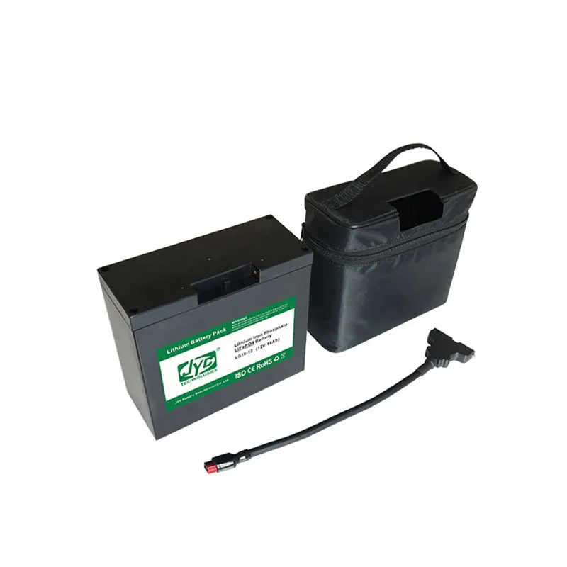 With T-bar Connector and Bag and Charger 12V 16ah Cycle Life >2000 Cycles for Lifepo4 Electric Golf Trolley Lithium Battery 1