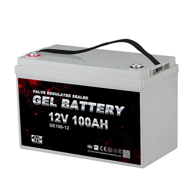 JYC RoHS 12V 100Ah Rechargeable Wind Solar Hybrid Street Light Battery for Solar Wind Hybrid System 1