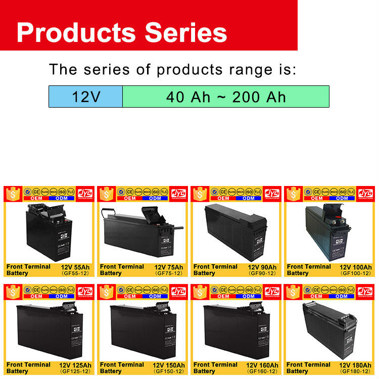 Competitive quality 12v 100ah front terminal agm battery 4