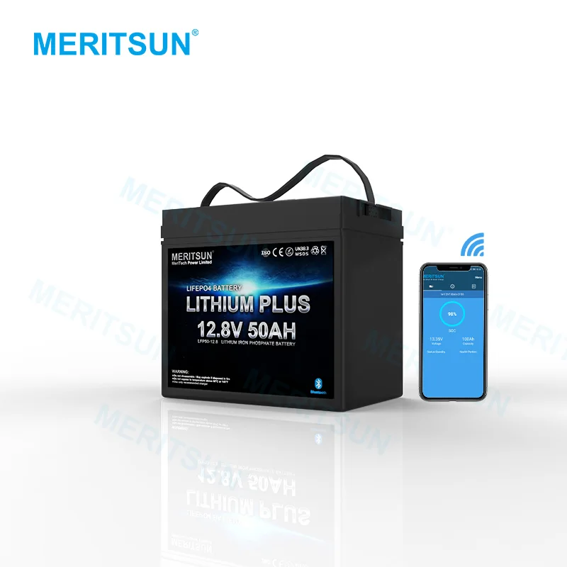Bluetooth APP Control Storage Batteries 12v 50ah LiFePO4 Lithium Ion Battery 50AH for RV 1