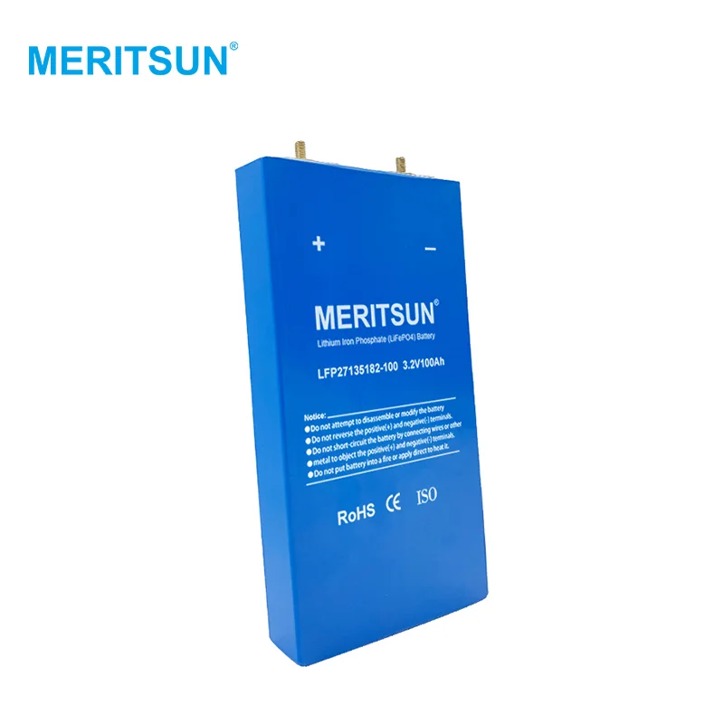 MERITSUN 3.2V 100Ah Lifepo4 Battery 100Ah Deep Cycle Prismatic Cell Solar Phosphate Battery for solar 1