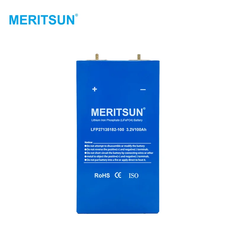 Meritsun High Quality Prismatic for Solar Storage LiFePO4 Battery Cell Lifepo4 3.2V 100AH 1
