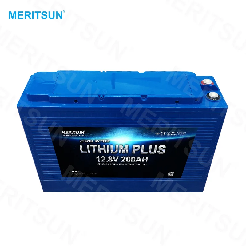 MeritSun Ultra thin lithium battery pack 12v 200ah deep cycle battery for vehicle/off road/solar energy system 1