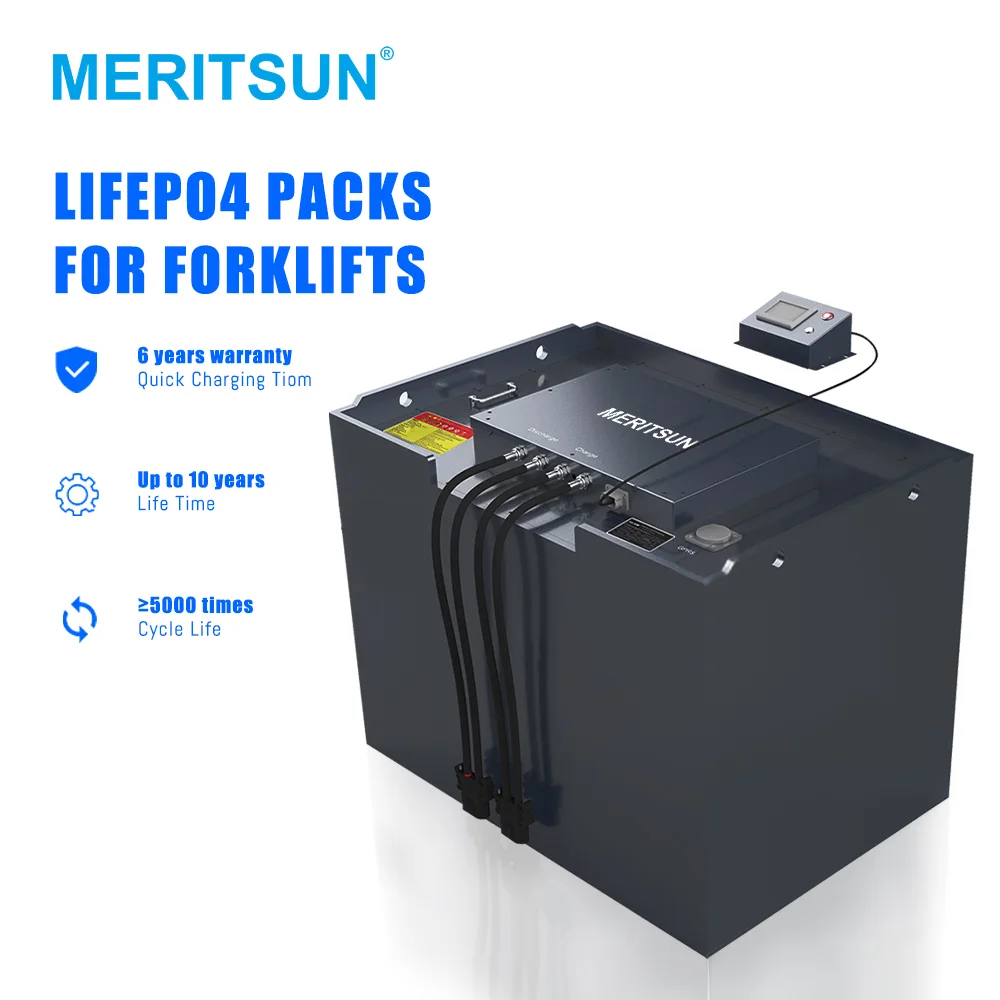 MeritSun Lithium ion forklift battery 48V 96V 500ah 400ah 300ah industrial forklift lithium battery 1