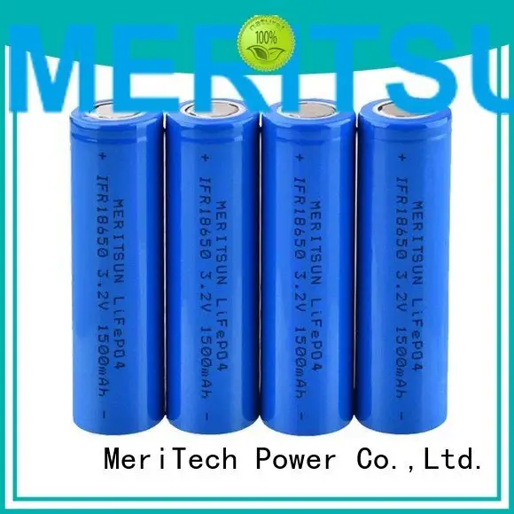 MERITSUN Brand liion 1500mah li ion battery cell drain icr 1