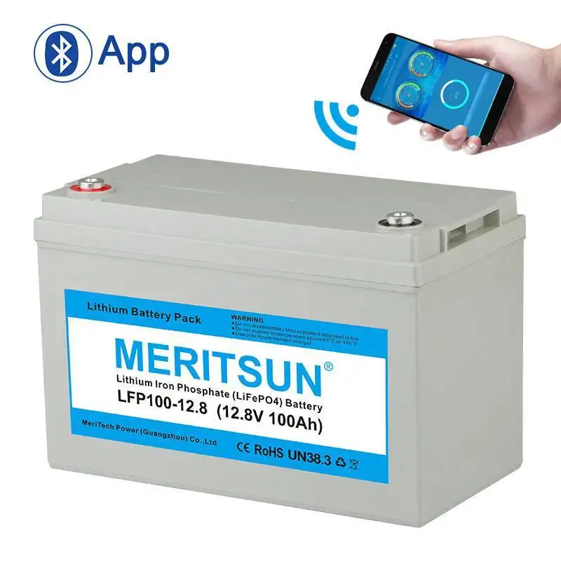 ion 200ah control app MERITSUN Brand lifepo4 battery supplier 3