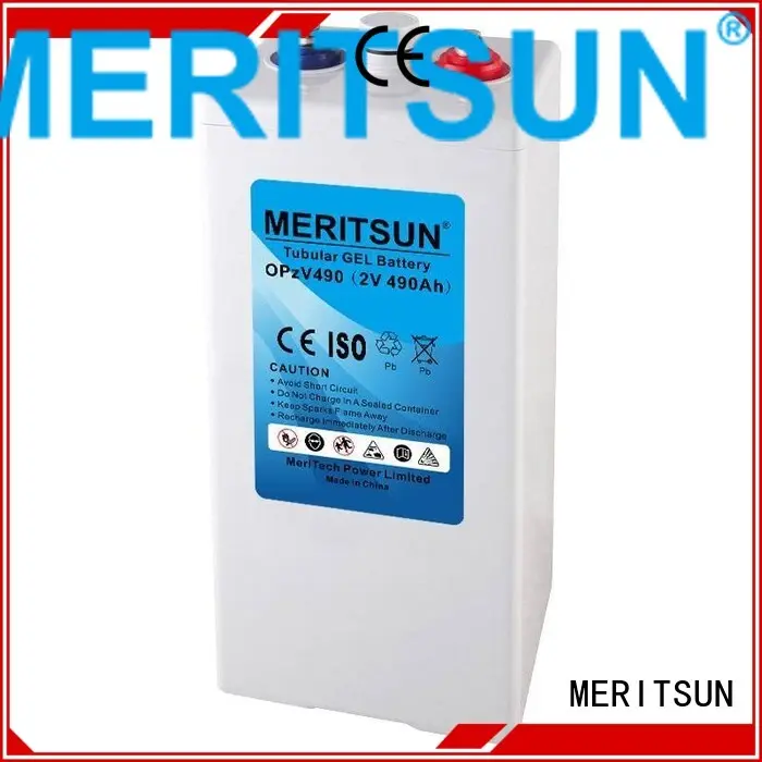 front Custom gel opzv battery terminal MERITSUN 1