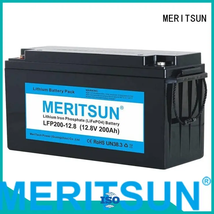 bluetooth lcd lifepo4 battery liion MERITSUN Brand 1