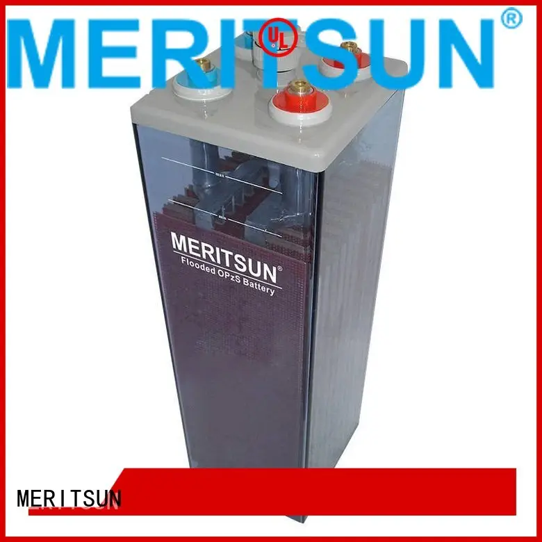 deep flooded front battery MERITSUN Brand opzv battery supplier 1