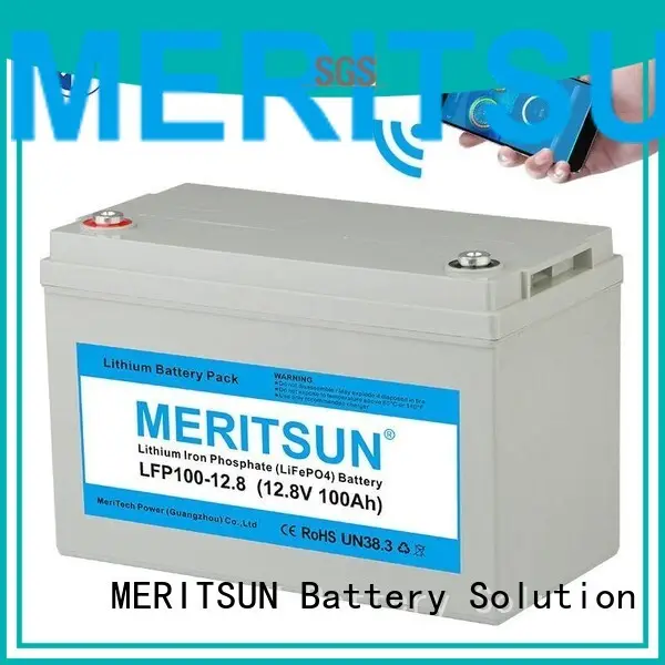 MERITSUN Brand cycles 1c 12v lifepo4 battery price lcd 1