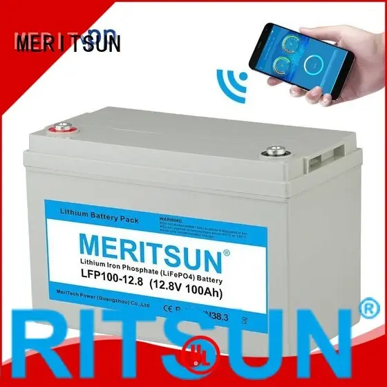 lifepo4 battery price life 100ah MERITSUN Brand company 1