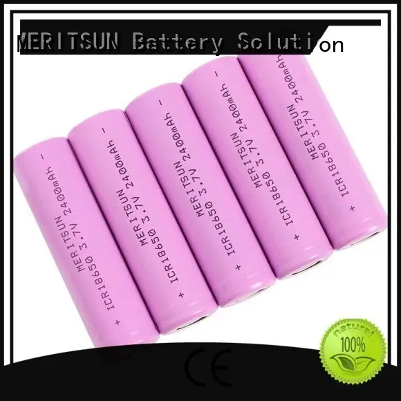 capacity matching 18650 lithium rechargeable battery customized for telecom MERITSUN 1