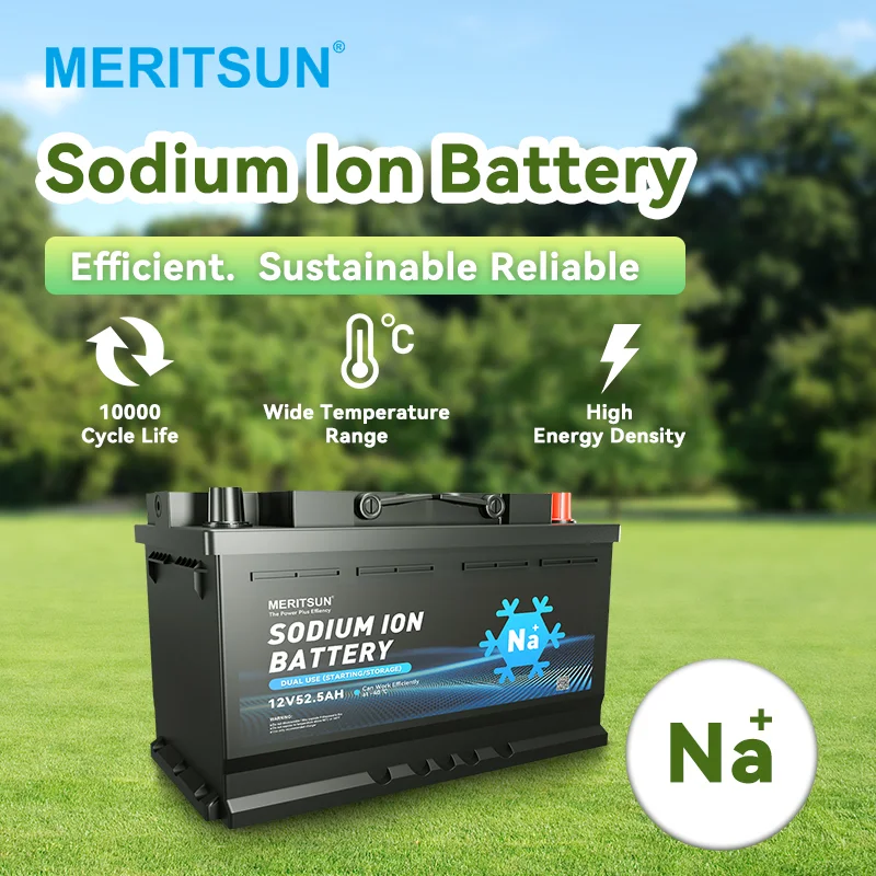 MeritSun Sodium-Ion Battery Na 12V52.5Ah 1