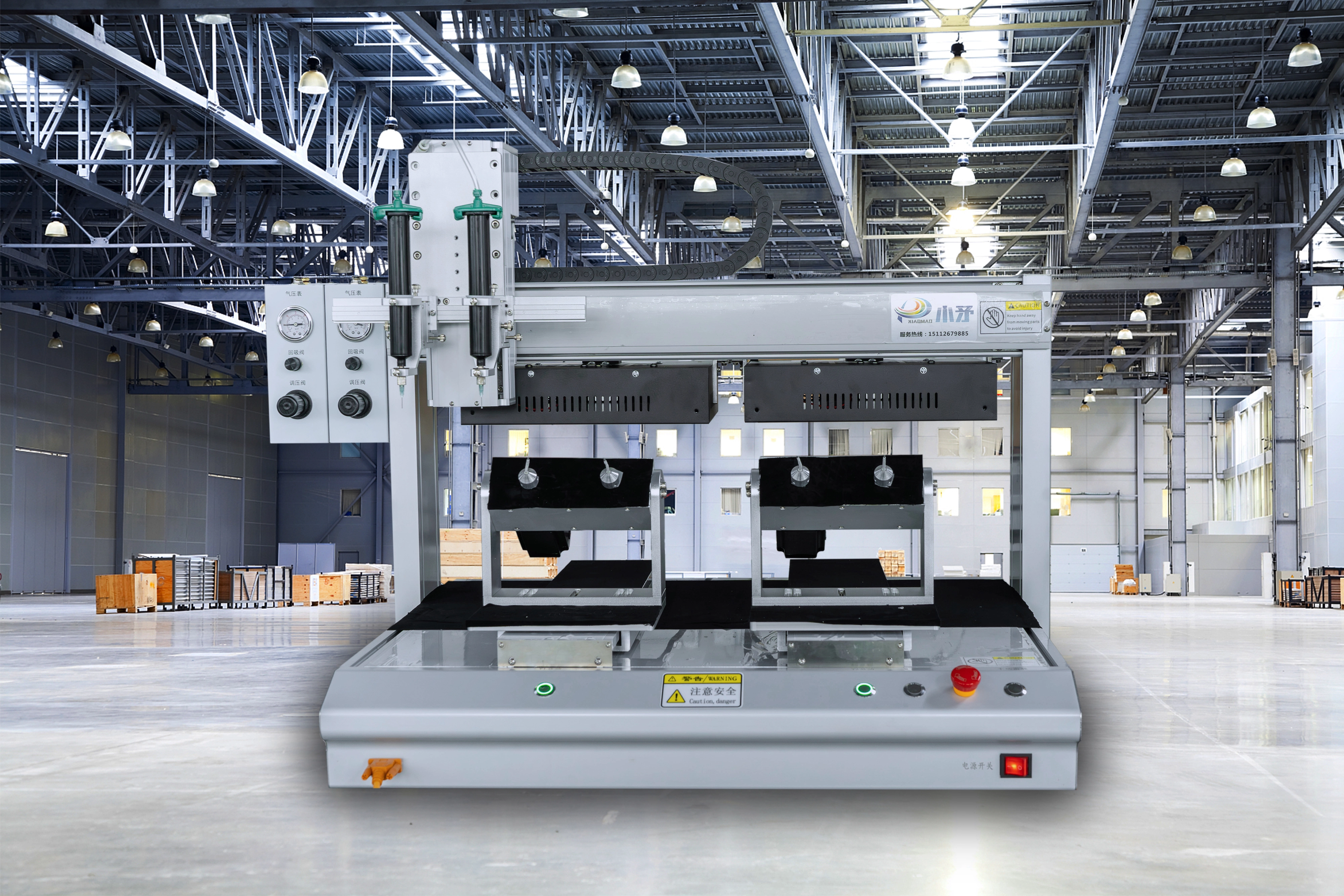 Máquina dispensadora automática UV de doble estación, dispensación uniforme sin fugas 1