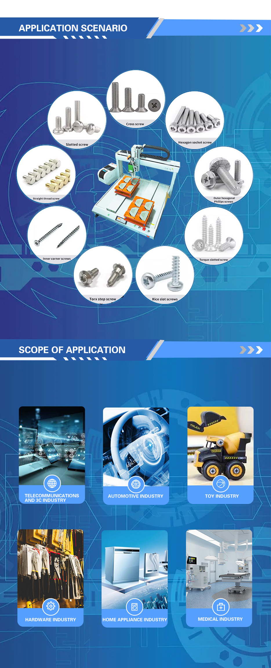 Double-station external hexagon screw machine 8