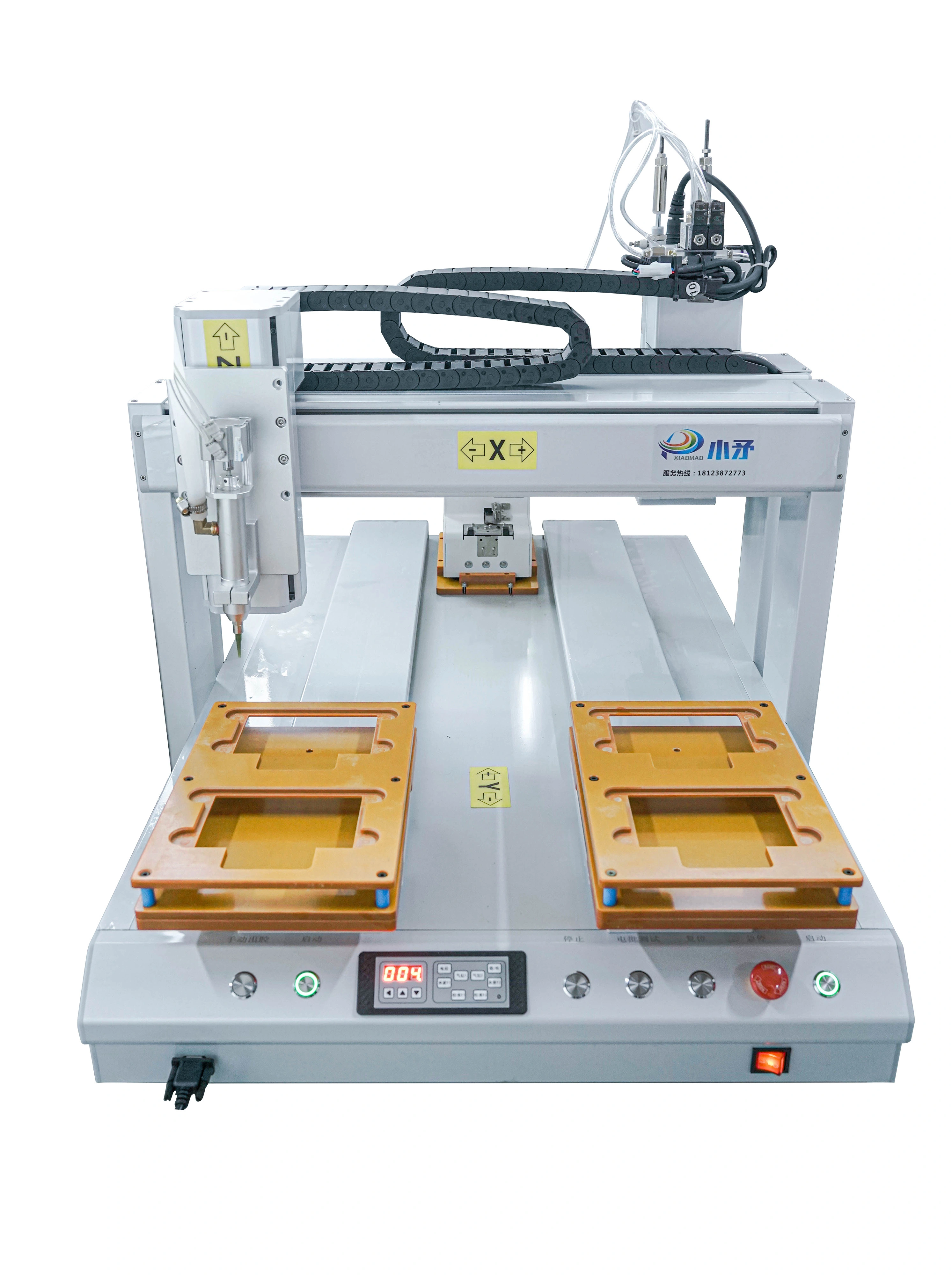 Back-to-back dispensing + screw locking machine 1