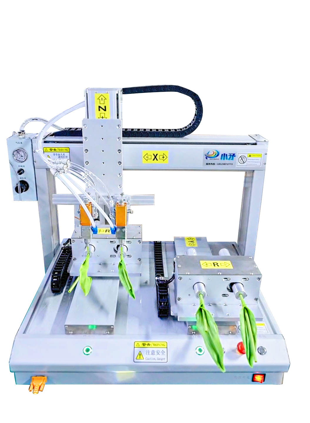 Double-station double-head Y-axis rotary pressure barrel dispensing machine 1