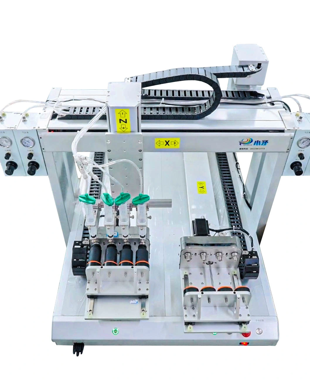Double station back to back four-head dispensing machine 1