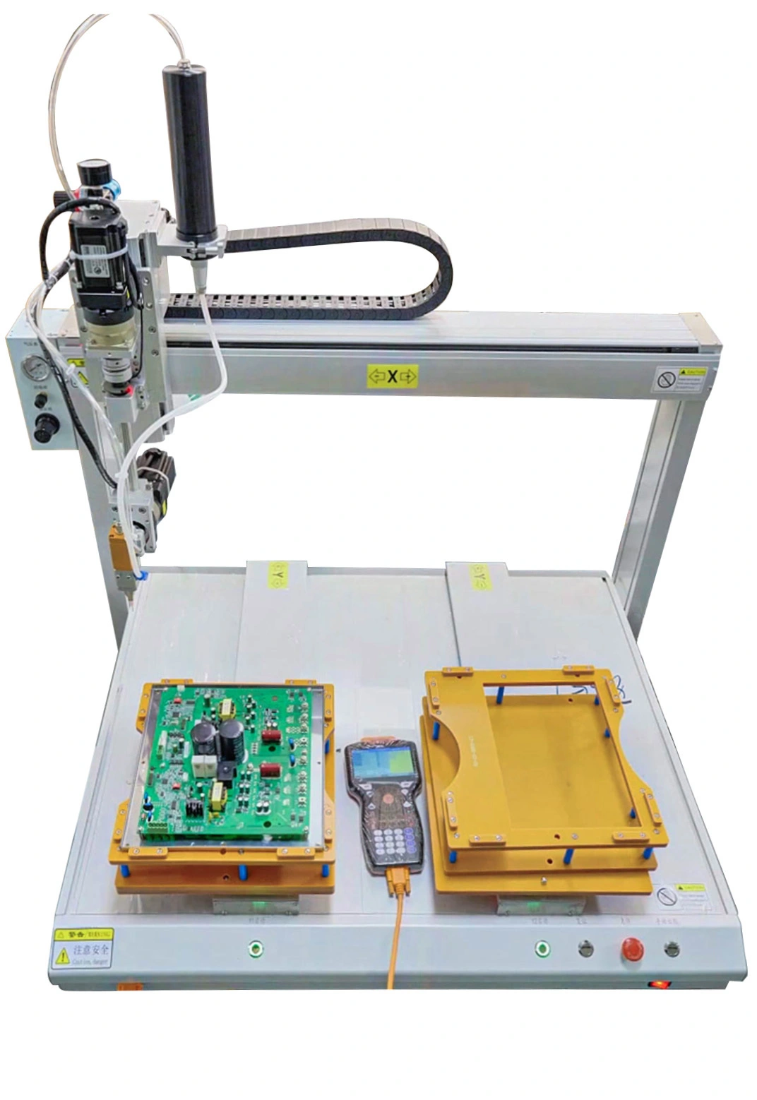 Double-station rotary glue dispensing machine for PCB boards 1