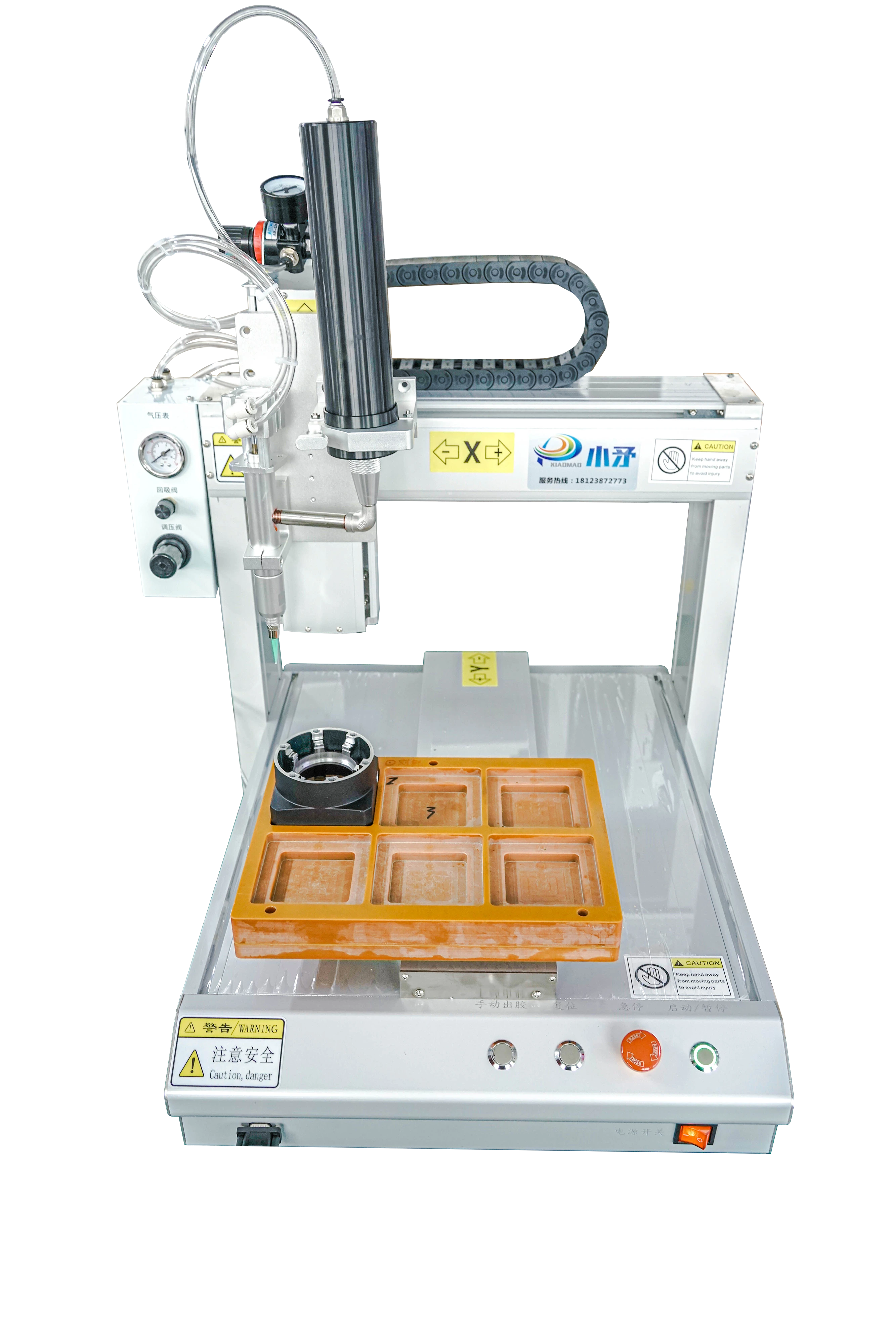 Single-station silicone dispensing machine for hardware 1