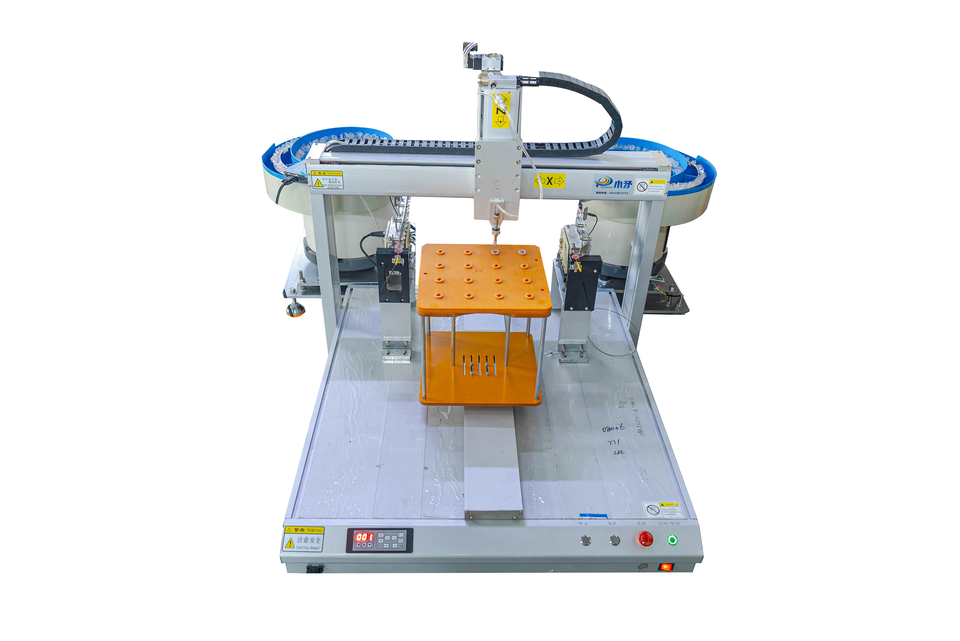 Vibrating plate single station transparent plastic plate placing machine 1
