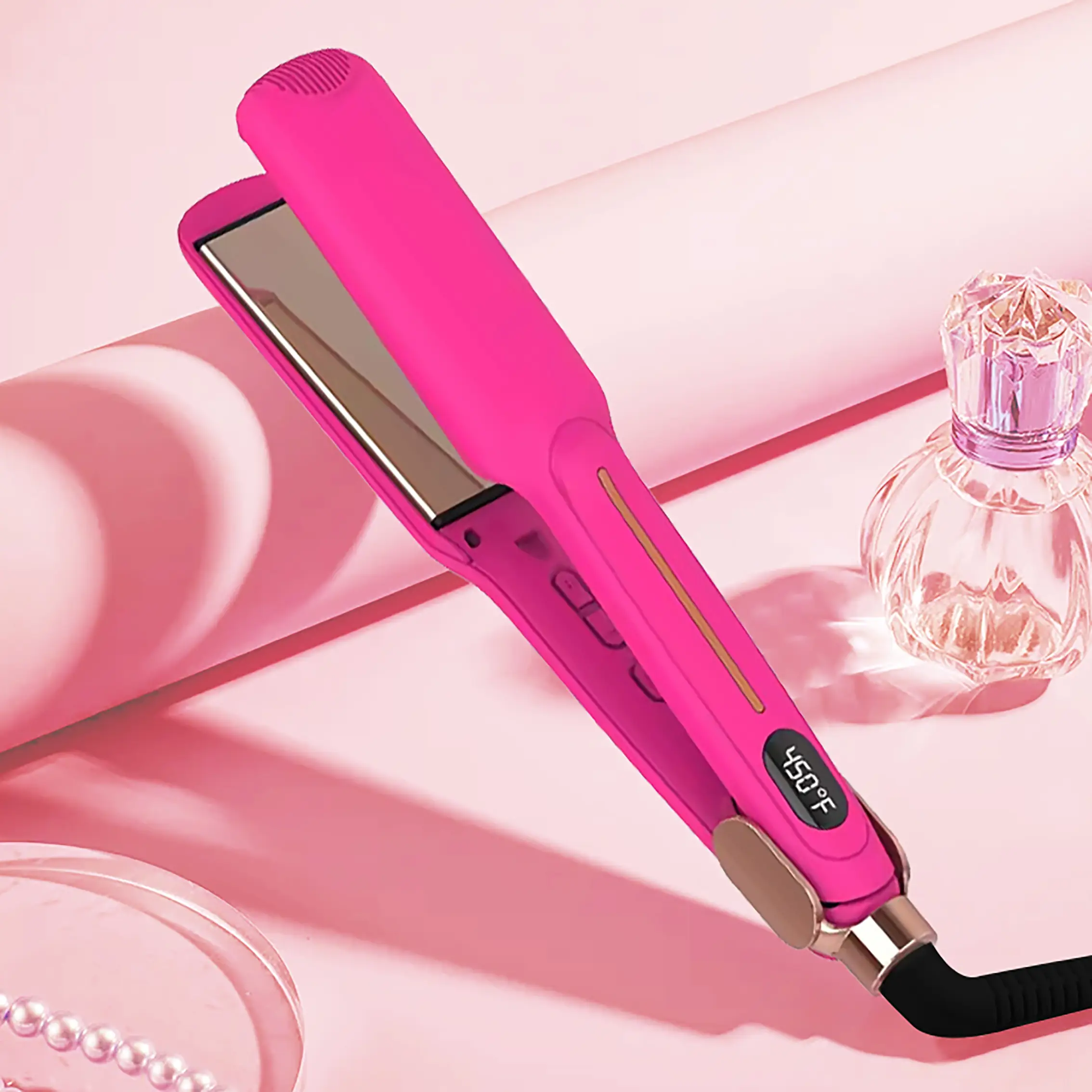 FP-071 2 IN 1 Titanium Infrared Flat Iron Hair Straightener 1