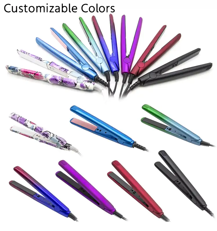 FP-201 Mini Prancha de Cabelo com Revestimento Cerâmico, Conjunto de Prancha Portátil para Viagem 1