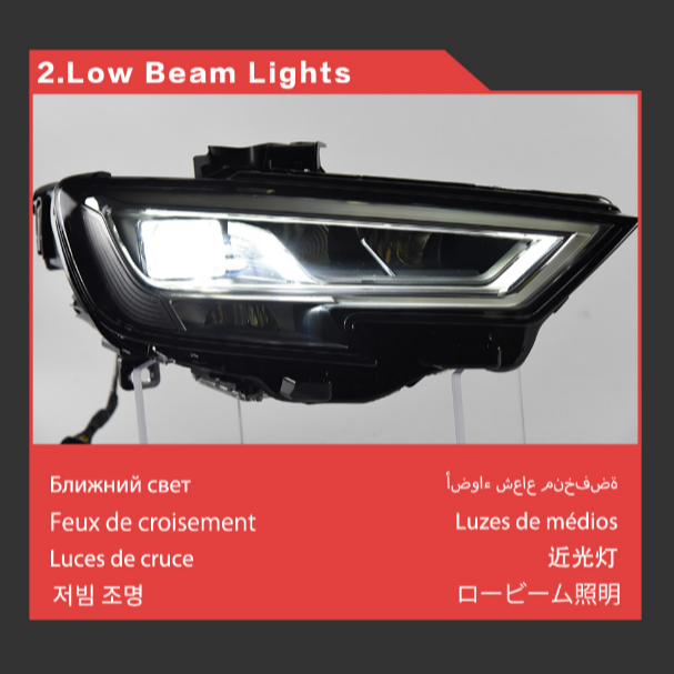 Head Lamp For Audi A3 S3 A3L LED Headlight Assembly 2017-2021 5