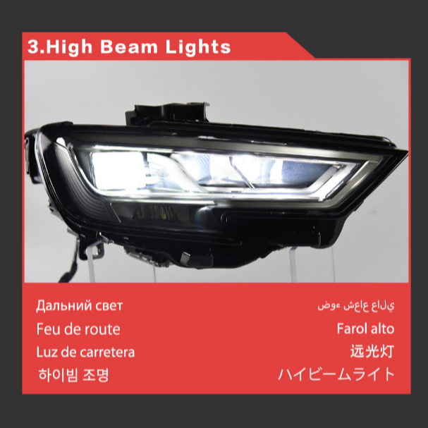 Head Lamp For Audi A3 S3 A3L LED Headlight Assembly 2017-2021 6
