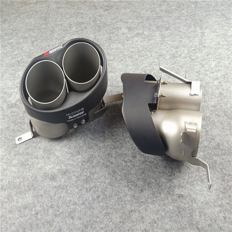 AKRAPOVIC Exhaust Pipe Muffler Tailpipe For Audi RS4 RS5 RS6 RS7 4