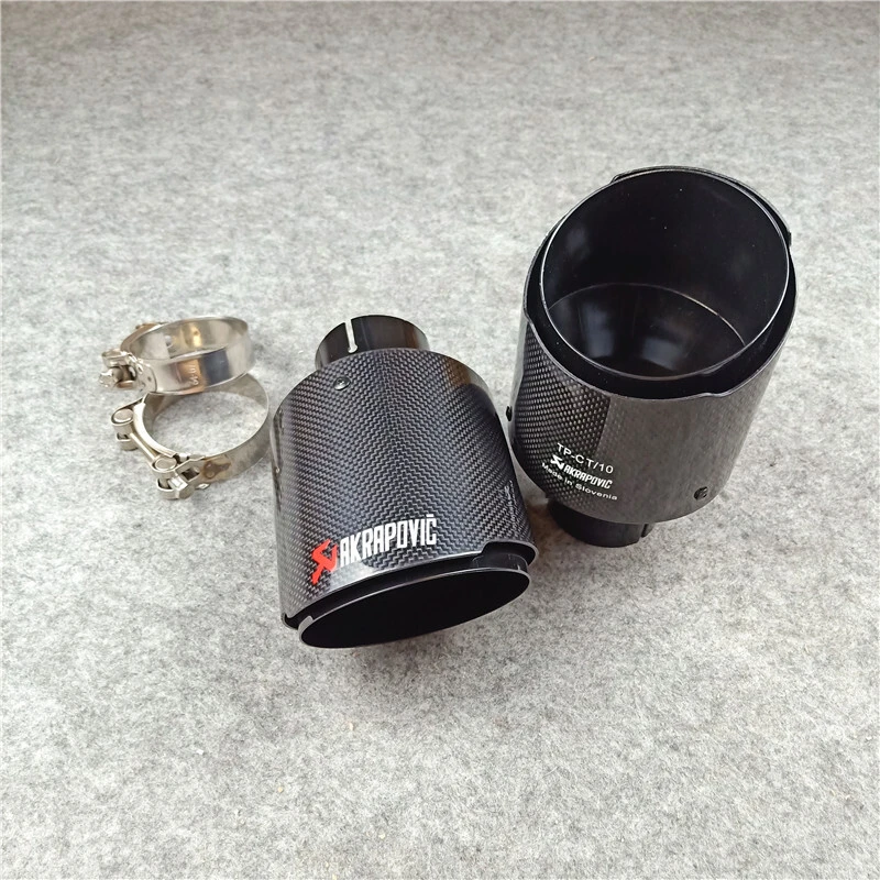 Universal Carbon Muffler Tailpipe For Akrapovic Exhaust Pipe Tip 1