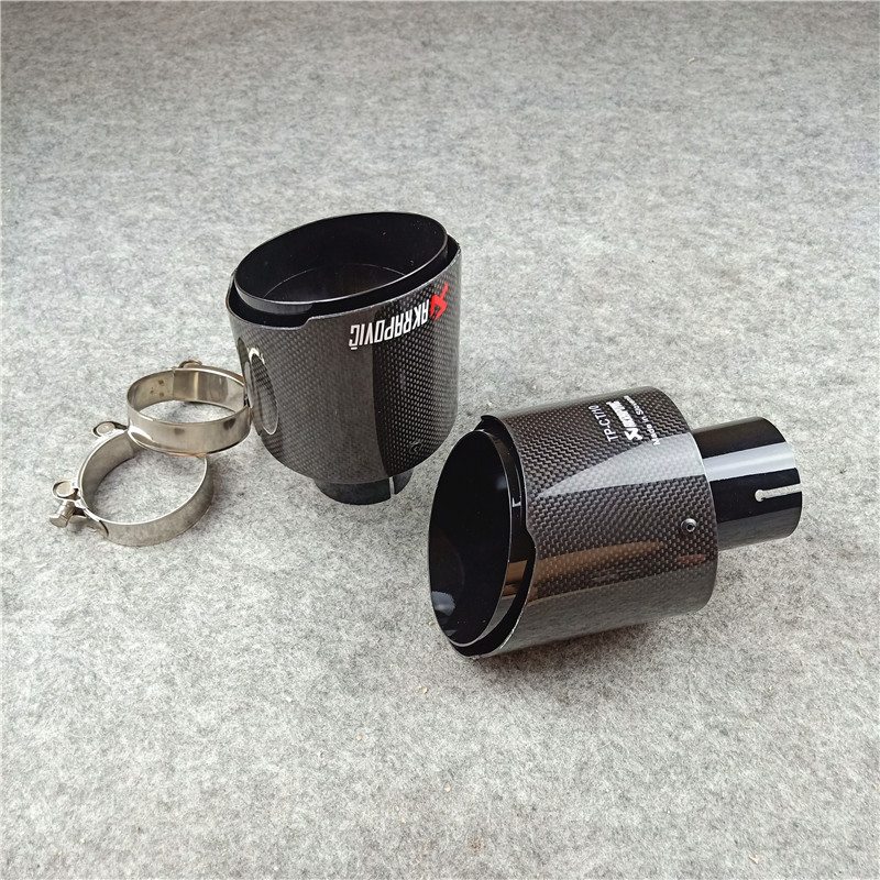 Tuyau d'échappement universel en carbone pour embout de tuyau d'échappement Akrapovic 2