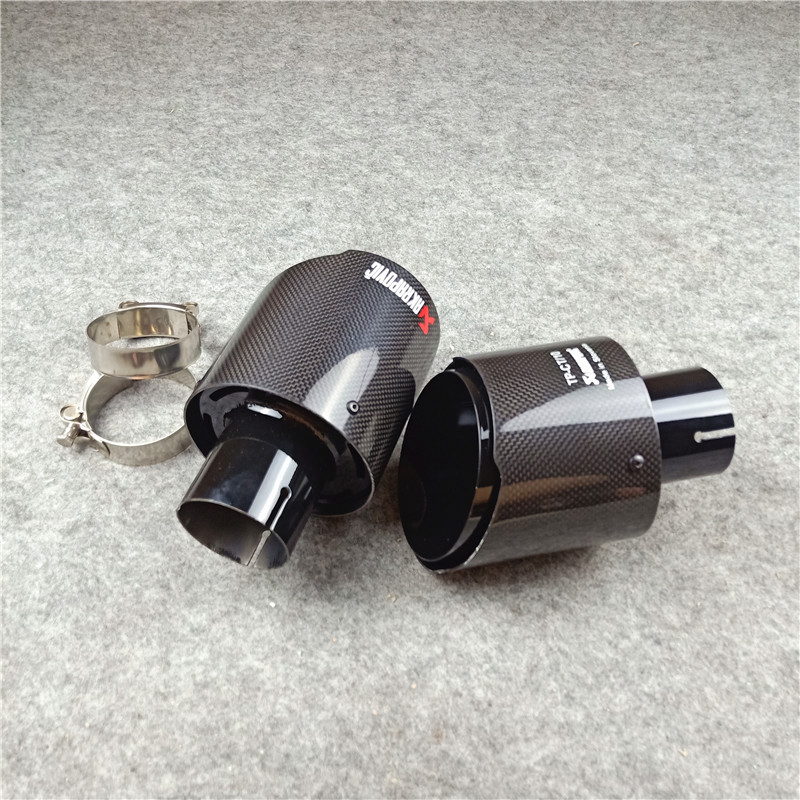 Tuyau d'échappement universel en carbone pour embout de tuyau d'échappement Akrapovic 3