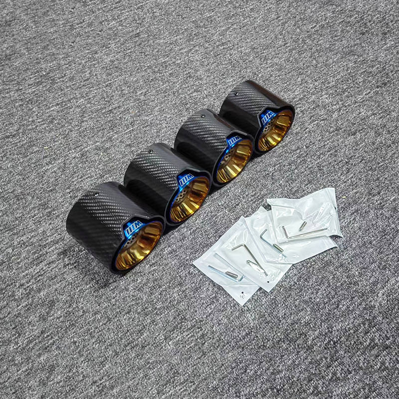 Blue Carbon Fiber Exhaust Pipe For BMW M3 G80 M4 G82 G83 2020+ 2