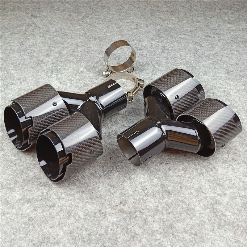 Pair Of High Quality Y Model Exhaust Pipe Muffler Tip Tailpipe Nozzles 3