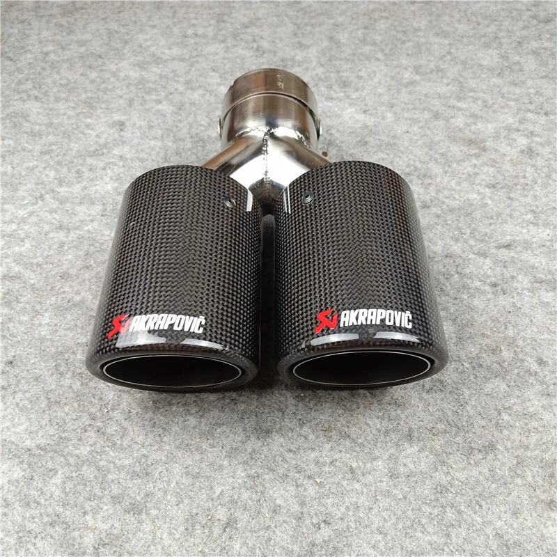 AKRAPOVIC Exhaust Pipe Y Model Carbon Stainless Muffler Tailpipe Tip 1