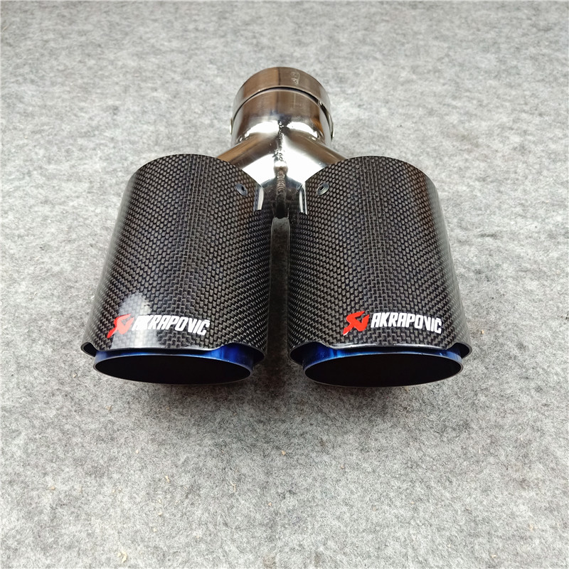 AKRAPOVIC Exhaust Pipe Y Model Carbon Stainless Muffler Tailpipe Tip 4