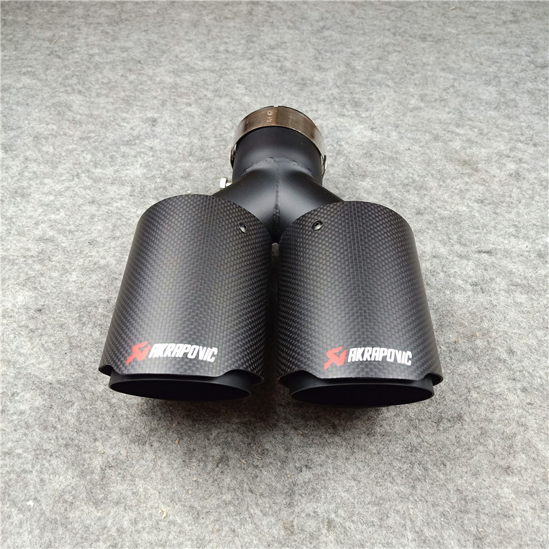 AKRAPOVIC Exhaust Pipe Y Model Carbon Stainless Muffler Tailpipe Tip 6