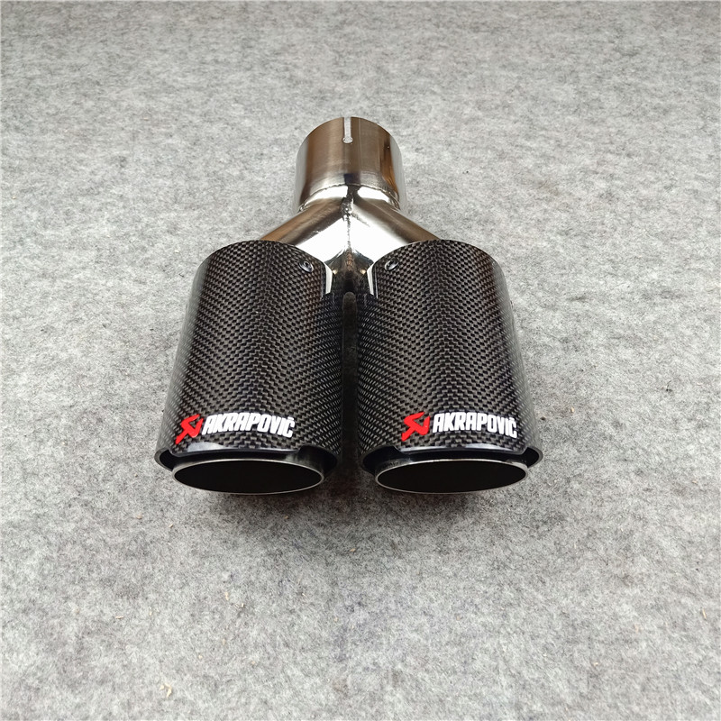 AKRAPOVIC Exhaust Pipe Y Model Carbon Stainless Muffler Tailpipe Tip 3