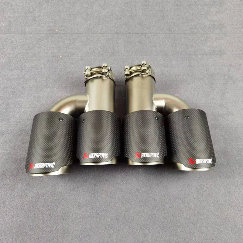 H Model Universal AKRAPOVIC Exhaust Pipe Tailpipe Muffler Tip 1