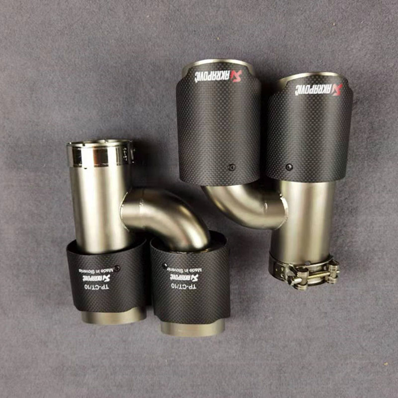 H Model Universal AKRAPOVIC Exhaust Pipe Tailpipe Muffler Tip 3