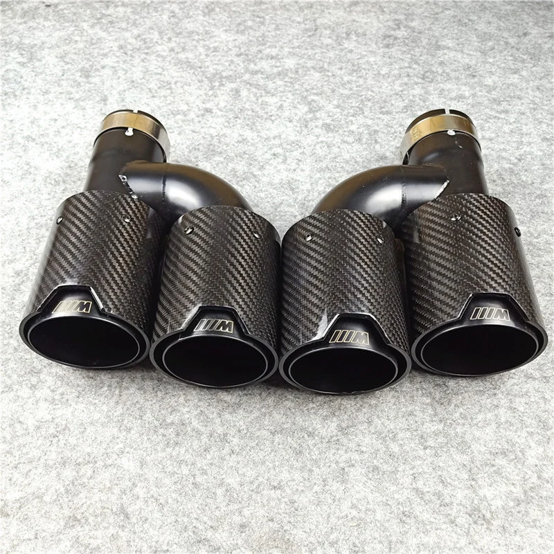 Carbono Inoxidável ///M BMW Universal H Modelo Tubo de Escape Silenciador Tubo de Escape 1