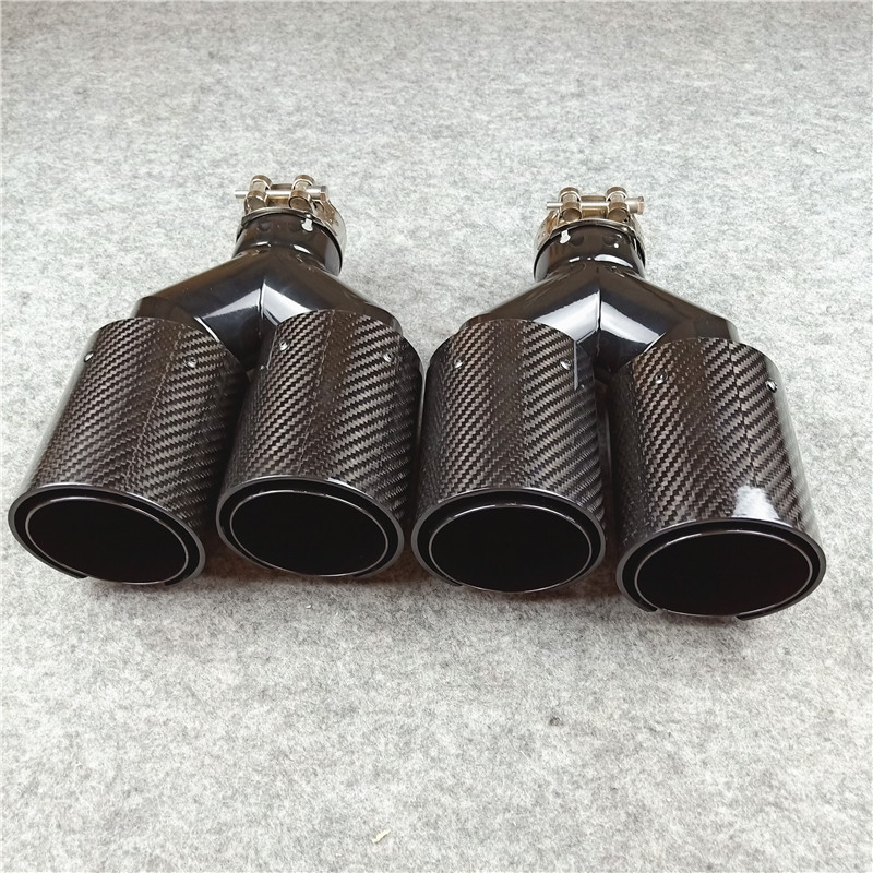 Y Model ///M Black Exhaust Pipe BMW Universal Tail Throat Nozzles 1
