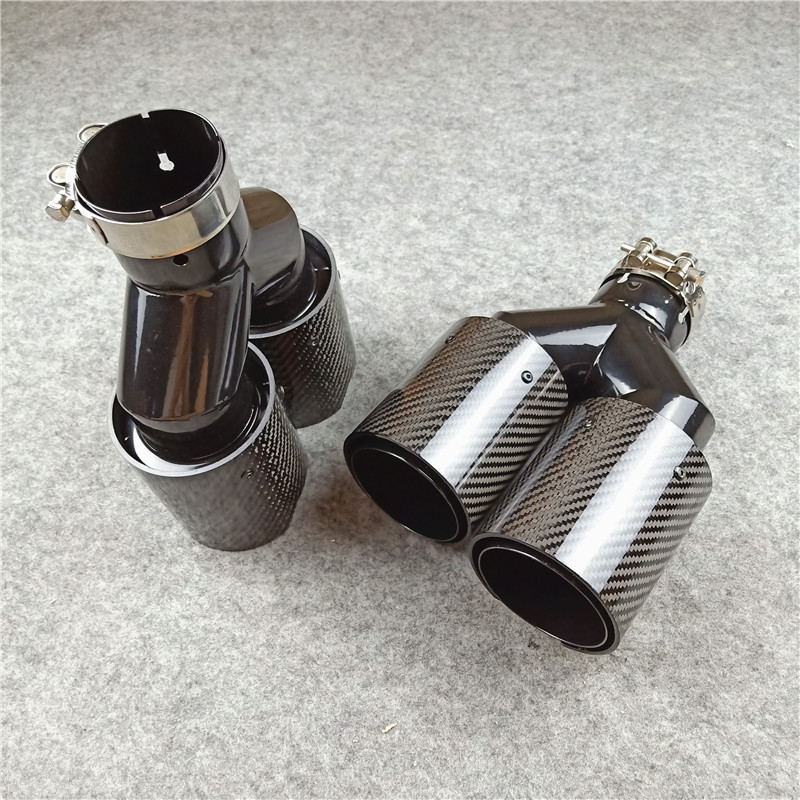 Y Model ///M Black Exhaust Pipe BMW Universal Tail Throat Nozzles 5