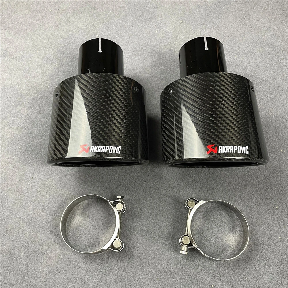 Big Oval Car Muffler Tip Tail Throat For Akrapovic Exhaust Pipe 1